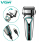 Сіткова акумуляторна електробритва VGR V-333 для вологого та сухого гоління з висувним триммером IPx6 